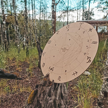Cargar imagen en el visor de la galería, Carta astral en madera